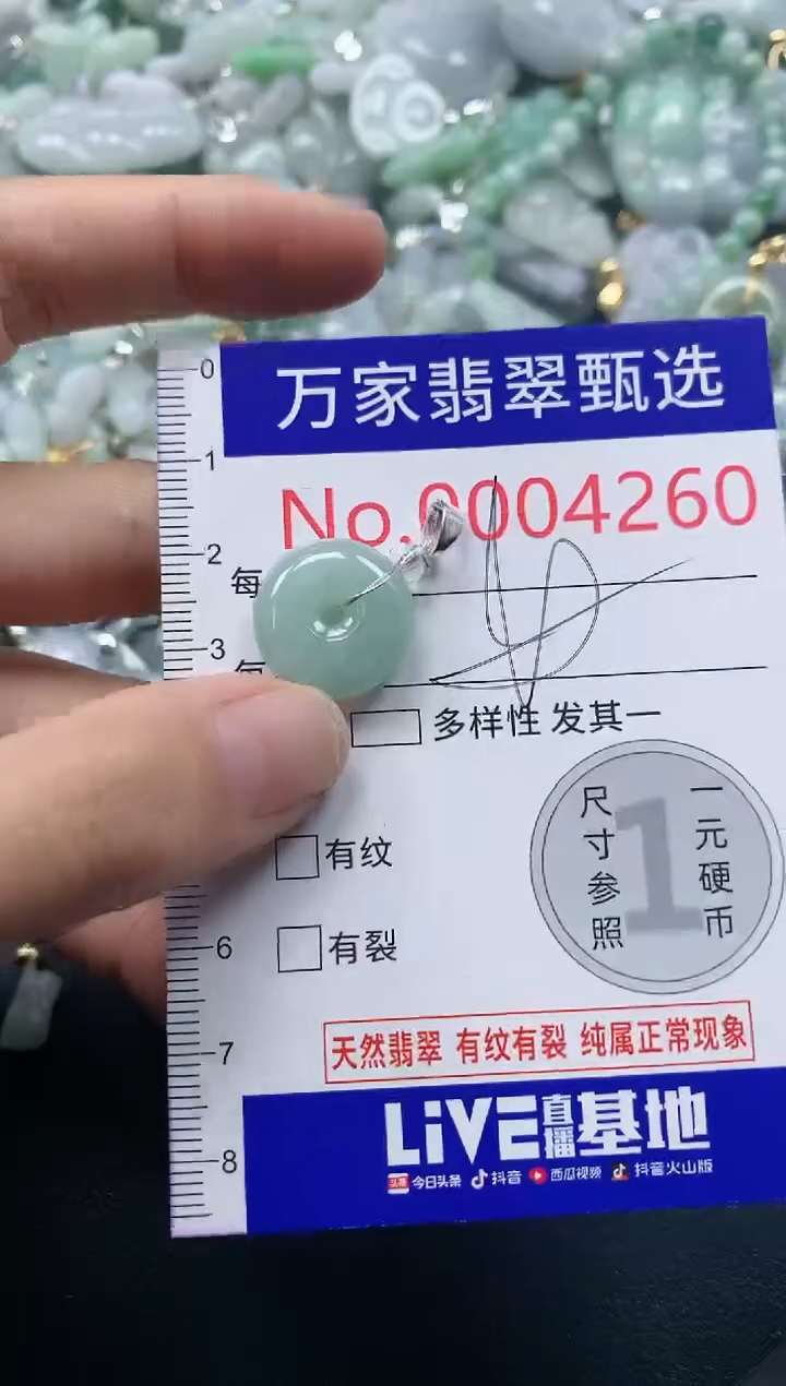 吊坠(不含链)未镶嵌翡翠4260