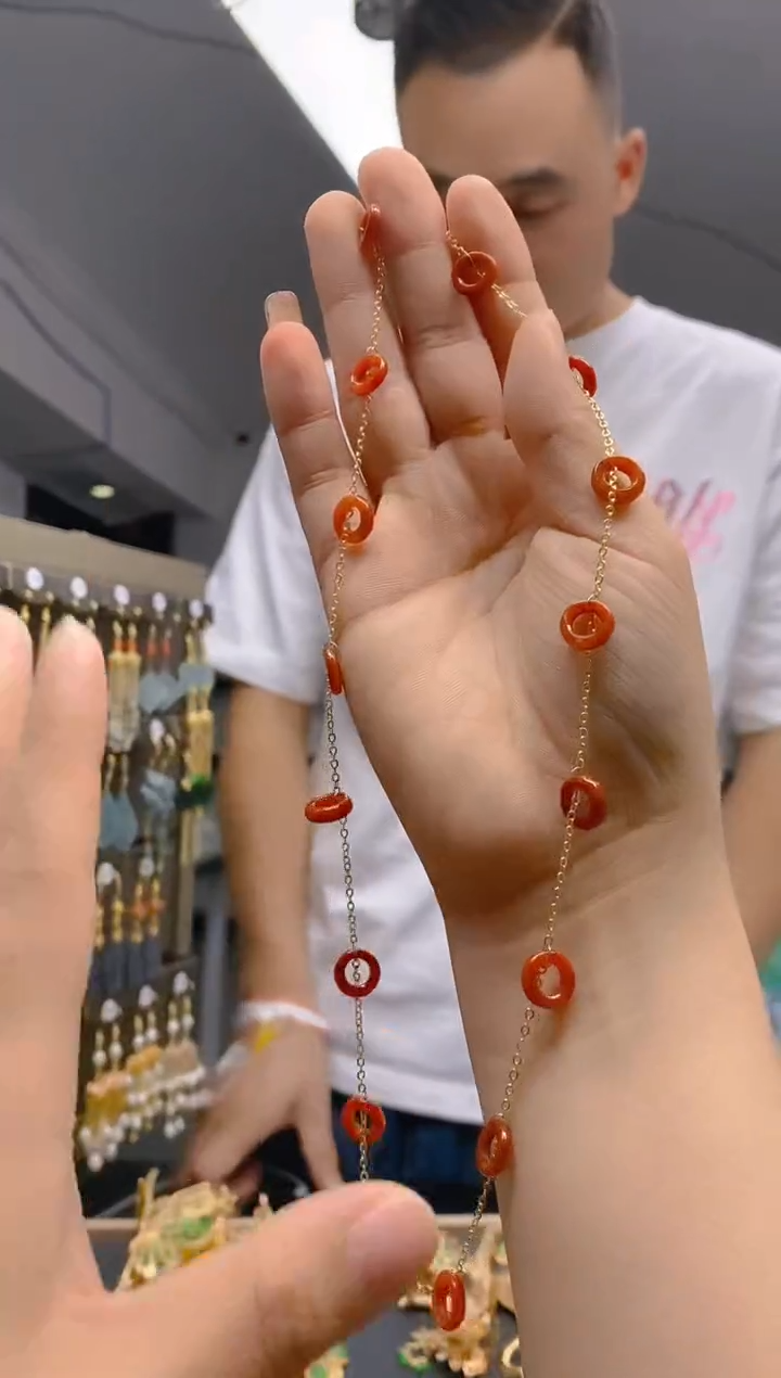 【闪购商品】翡翠耳饰合金0362翡翠锁骨链