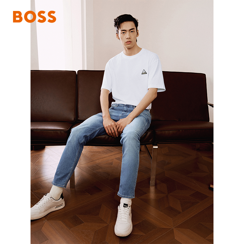 【复古水洗】BOSS博斯25夏季新款Delaware修身柔软牛仔裤50537800