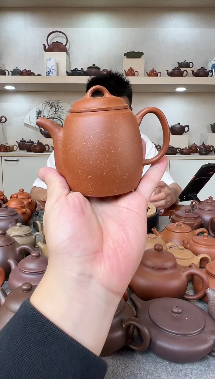 茶壶紫砂古秦权 段泥 半手工