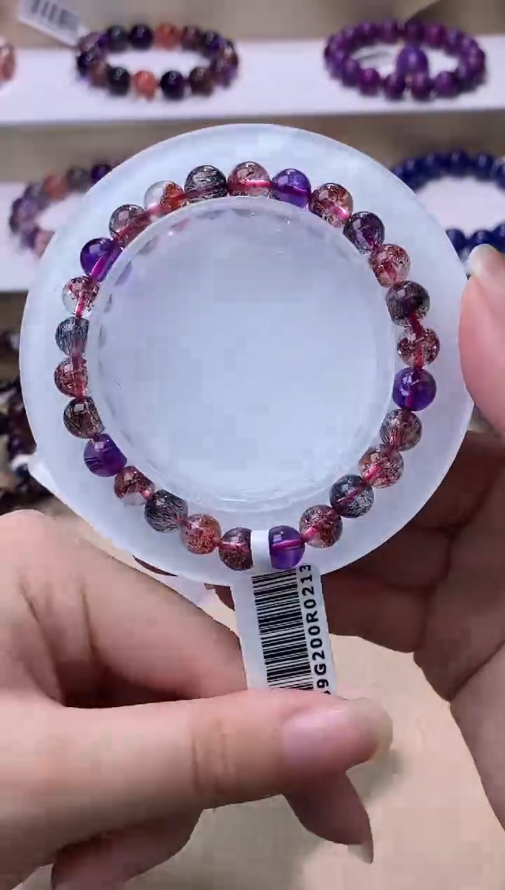 【闪购商品】水晶手链未镶嵌黑加仑超七单圈7m+