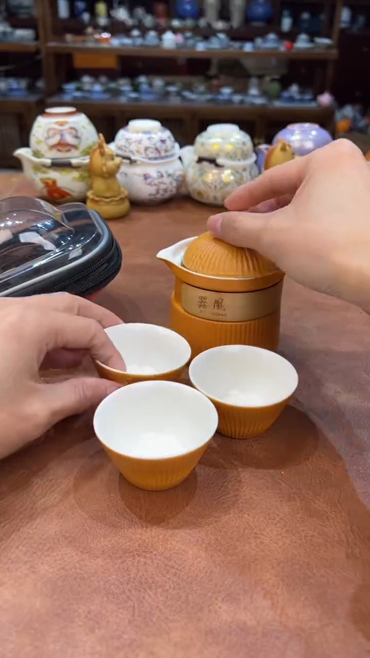 真的很便宜会开片的旅行茶具