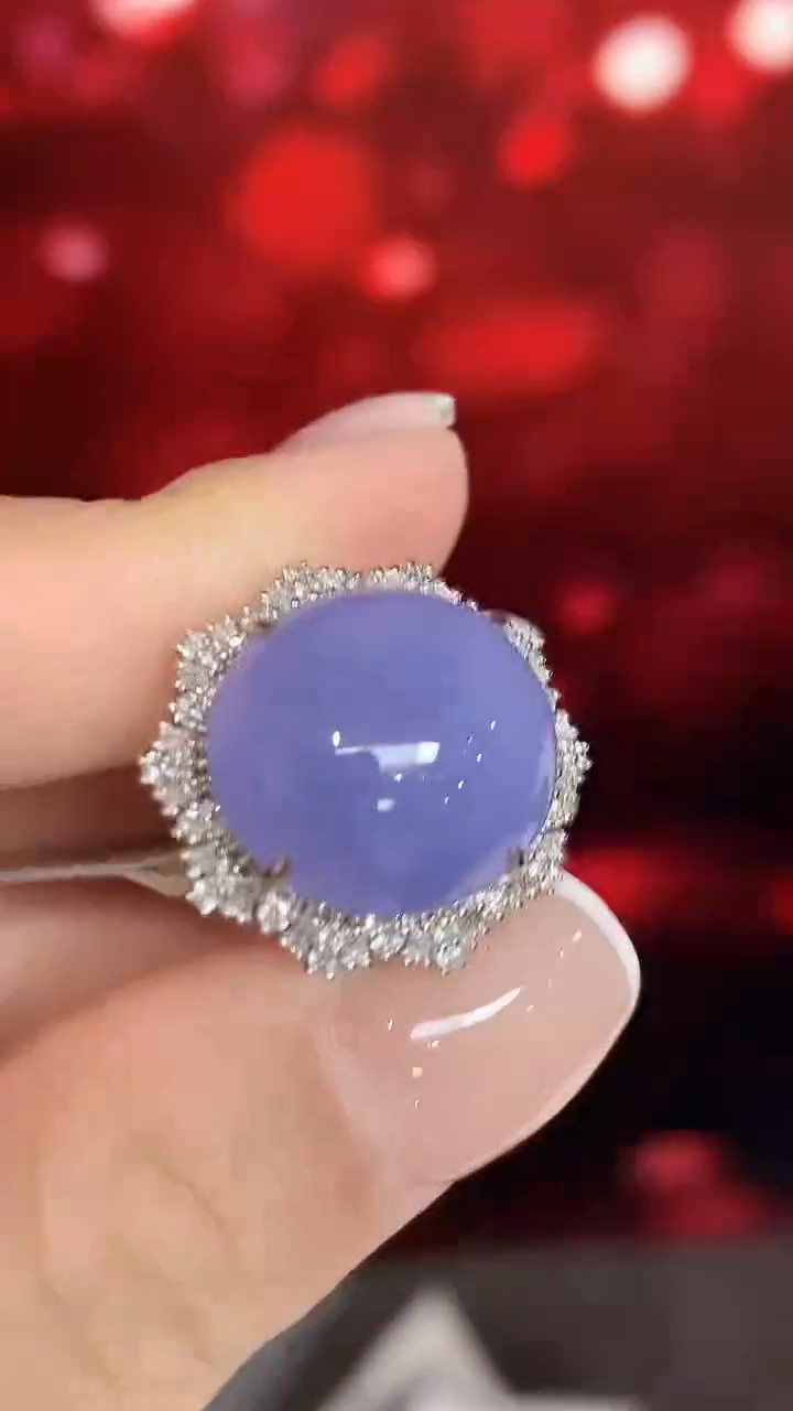 18K金镶嵌戒指翡翠S80