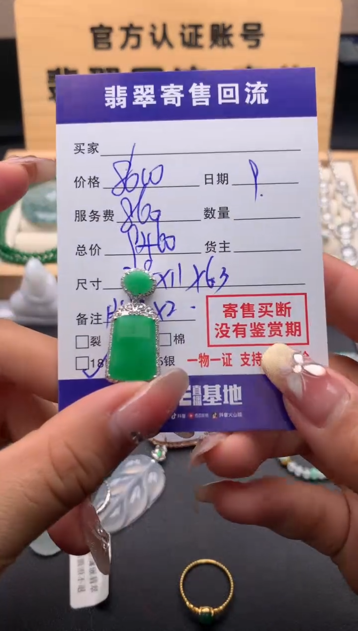 【闪购商品】翡翠颈饰18K金镶嵌10124295