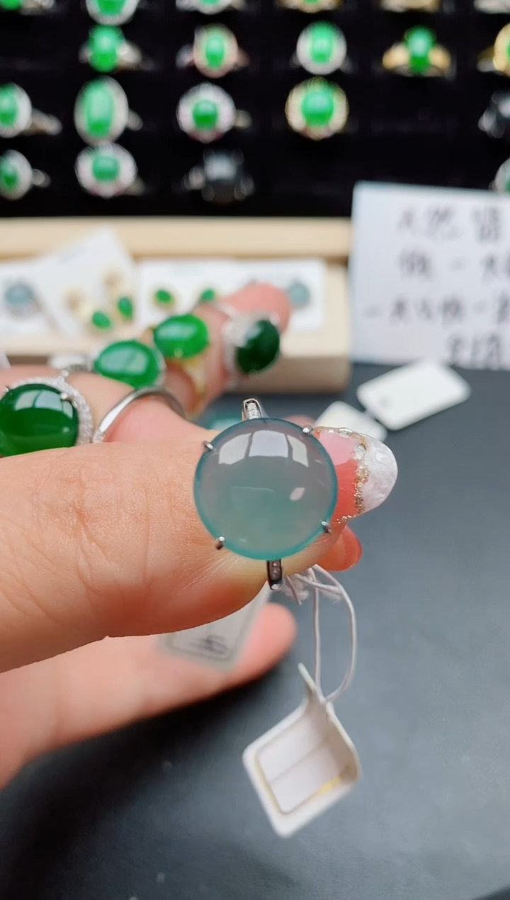 【闪购商品】翡翠戒指银S925镶嵌50800