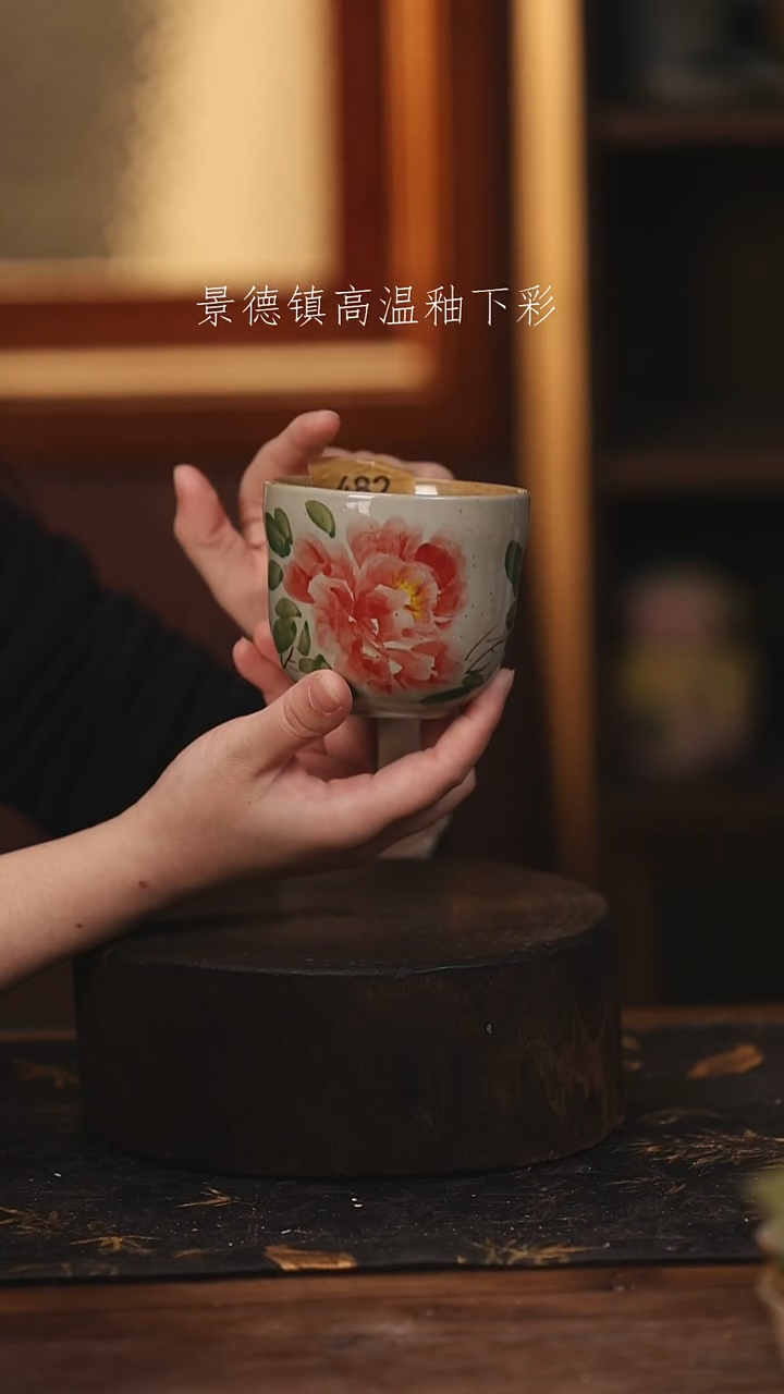 陶瓷景德镇高温釉下手绘陶瓷@L482@