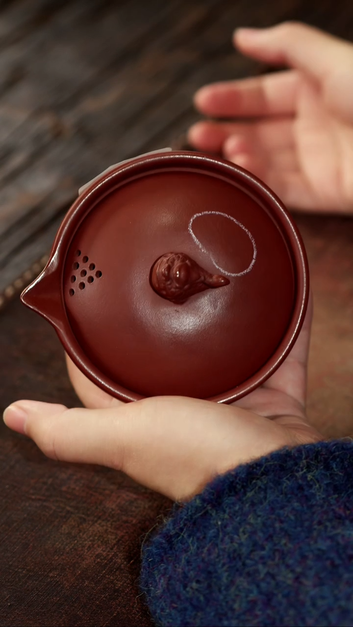 茶杯紫砂微瑕紫砂光素手抓