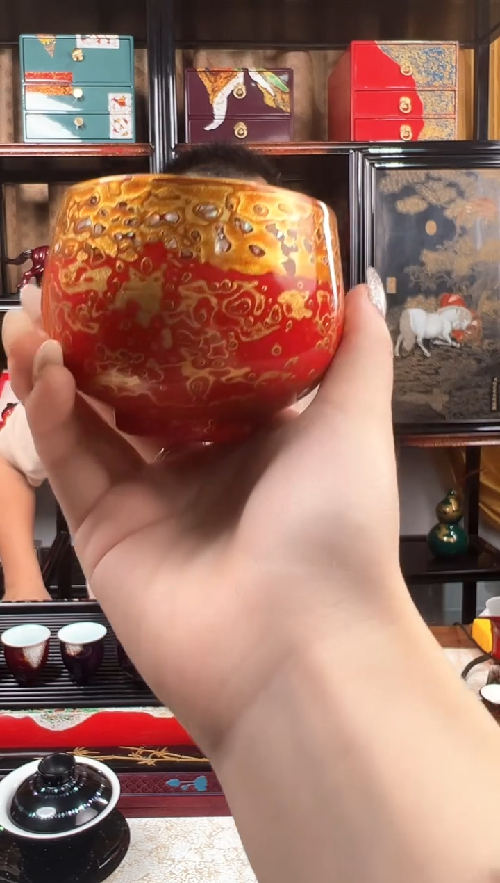 太古大漆白瓷主人杯