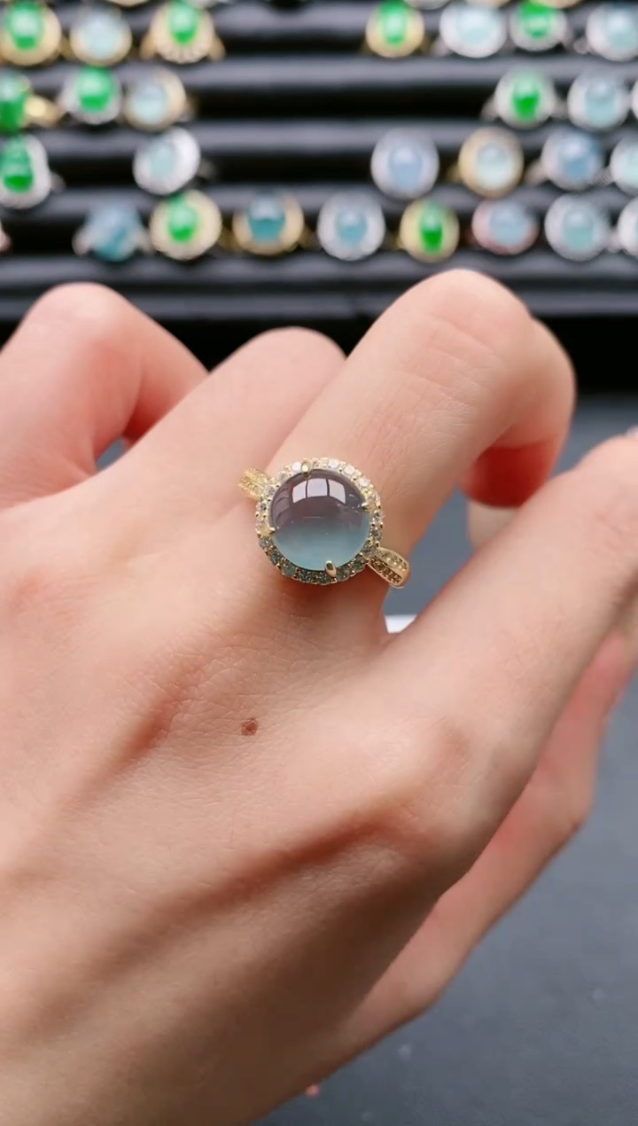 【闪购商品】翡翠戒指银S925镶嵌111111111