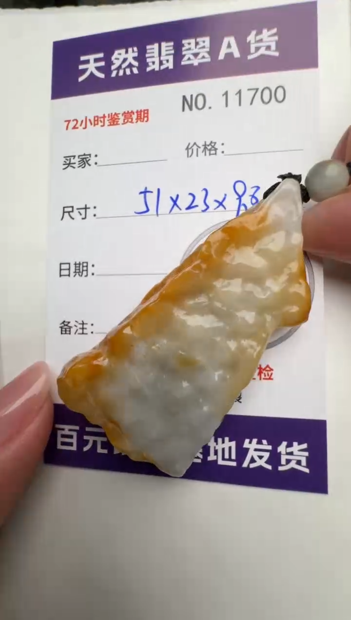 【闪购商品】翡翠颈饰未镶嵌原石11700