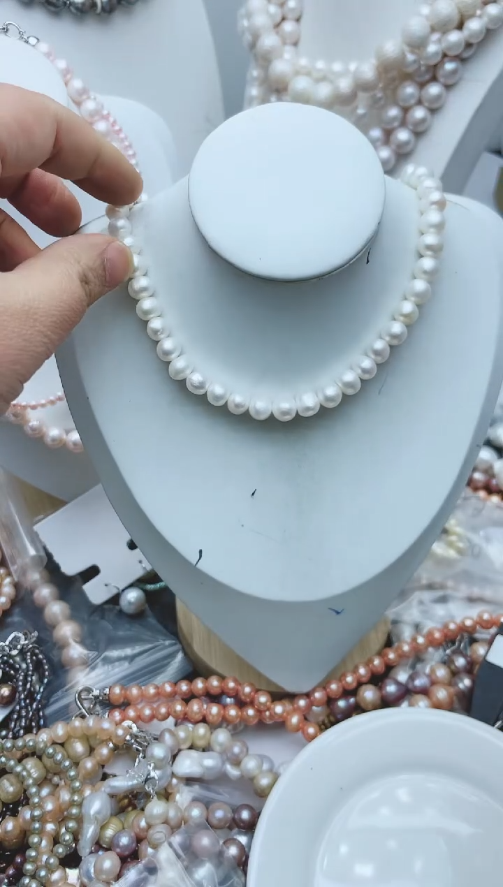 【闪购商品】淡水珍珠颈饰钛钢1