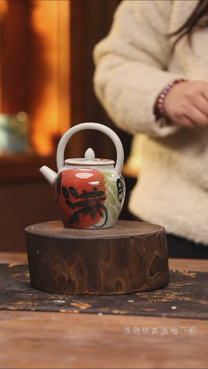陶瓷景德镇高温釉下手绘陶瓷@L542@