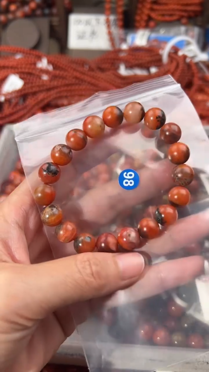 南红玛瑙手串未镶嵌10