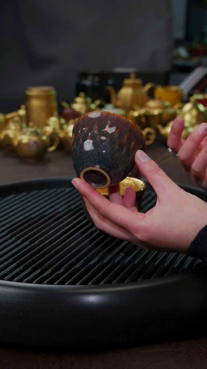 【闪购商品】杯【宜景窑天目釉红青釉】星月菩提