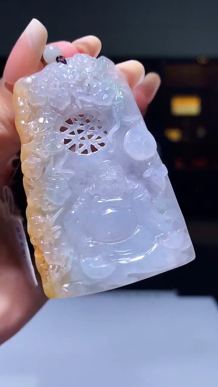 【闪购商品】定制翡翠未镶嵌1057xx-毛货挂件24
