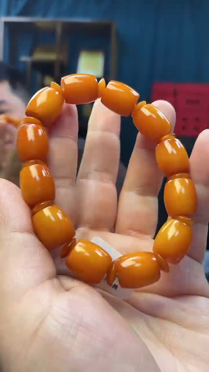 手串琥珀未镶嵌蜜蜡桶珠手串