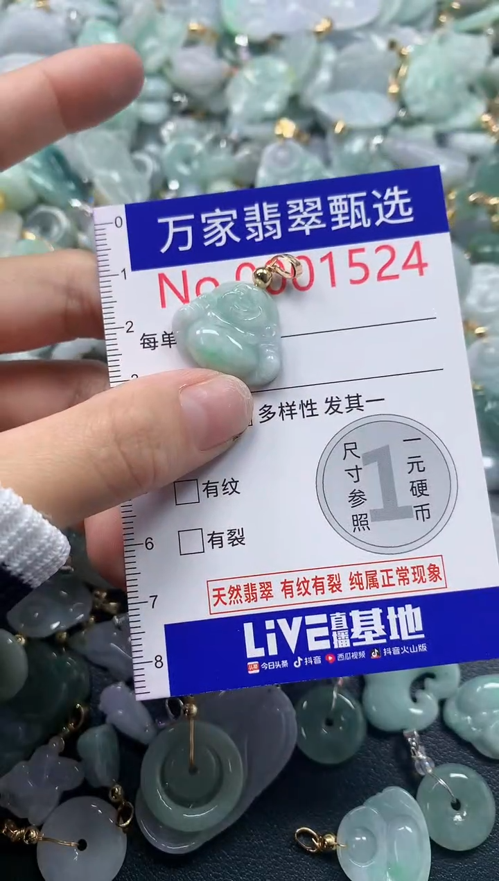 吊坠(不含链)未镶嵌翡翠1524