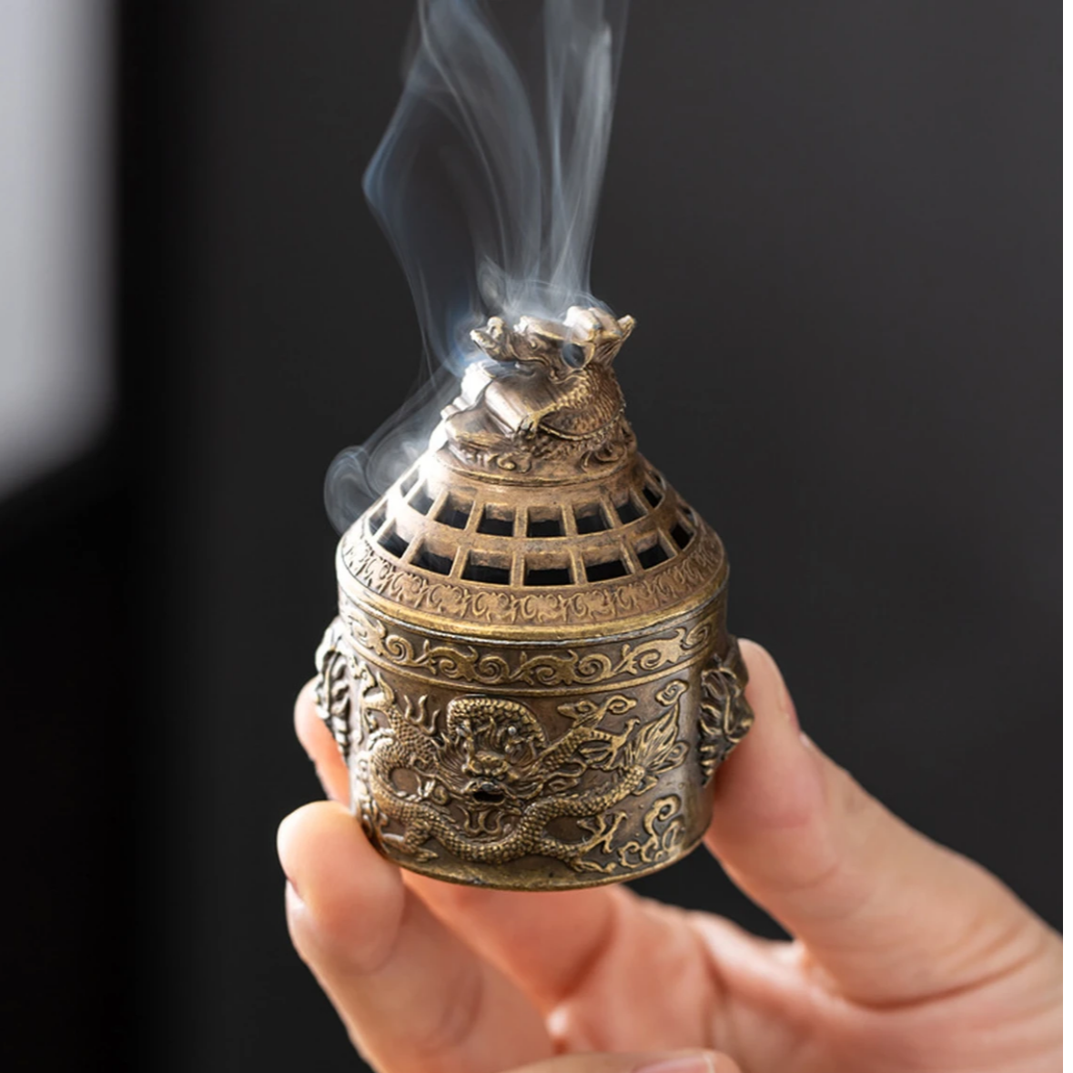 龙腾盛世小香炉家用室内香薰炉茶道摆件zhz878