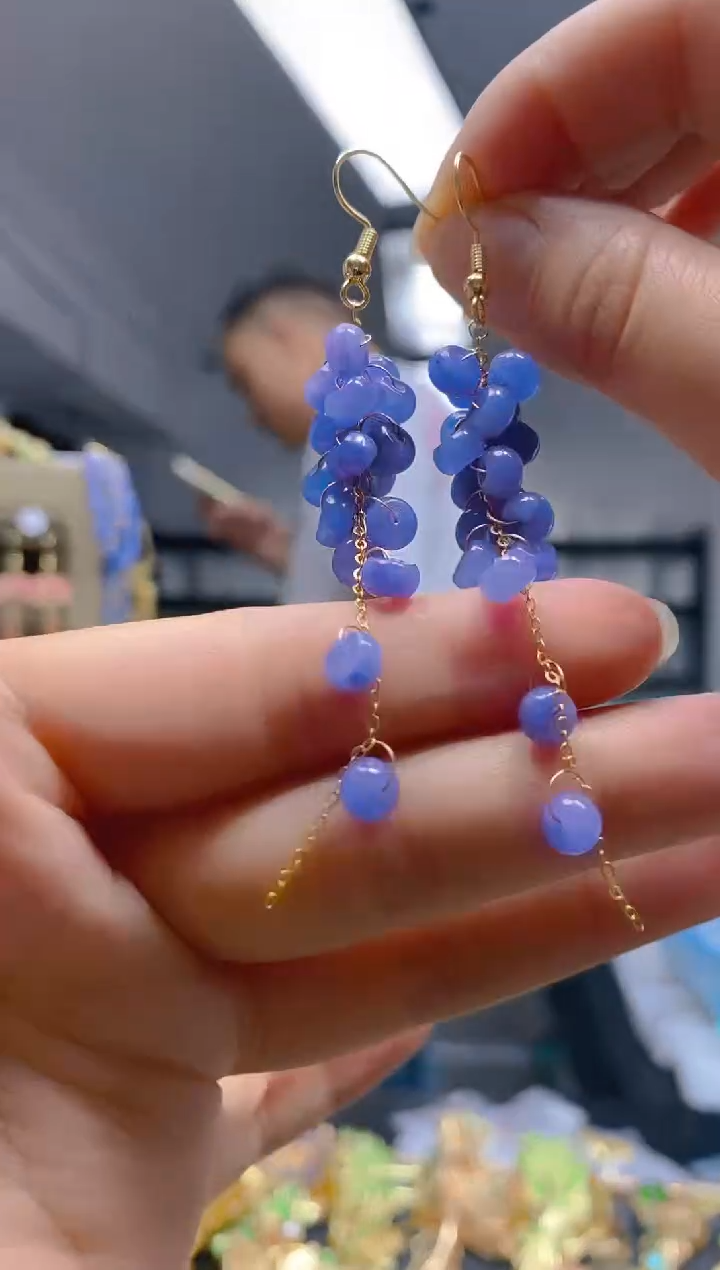 【闪购商品】翡翠耳饰合金0118翡翠耳钩