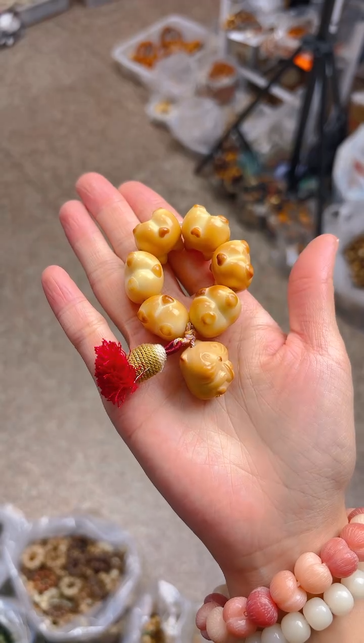 吊坠菩提根/象牙果柯基屁屁手捻 小仓鼠