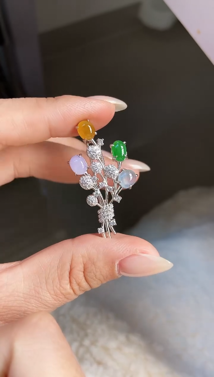 颈饰银S925镶嵌翡翠12