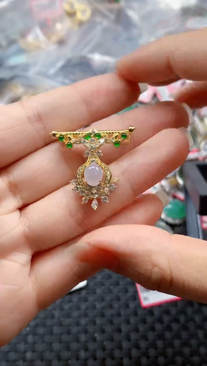 银S925镶嵌戒指翡翠天然A货缅甸翡翠