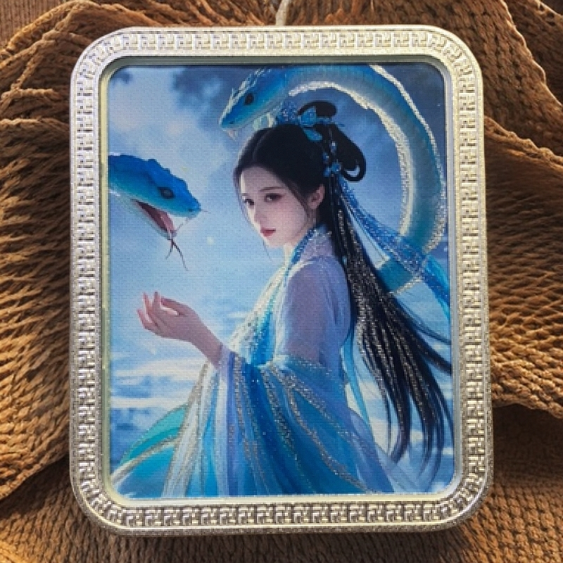 蓝色蟒娘娘唐卡男女同款