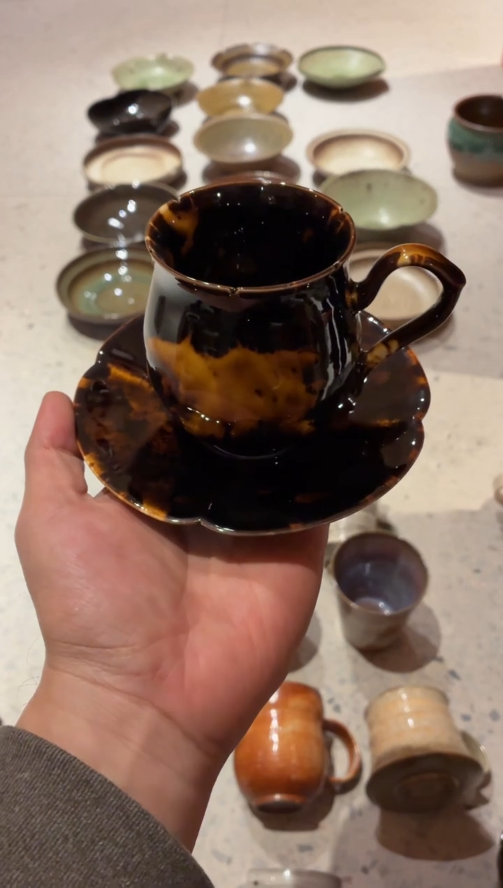 瓷片冀州窑咖啡杯套装