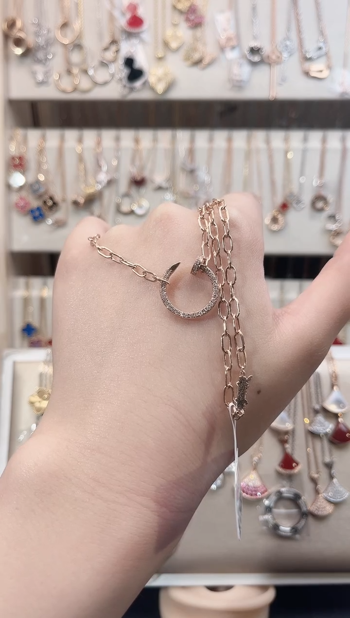 【闪购商品】颈饰钻石18K金镶嵌18K金镶嵌钻石 K玫 