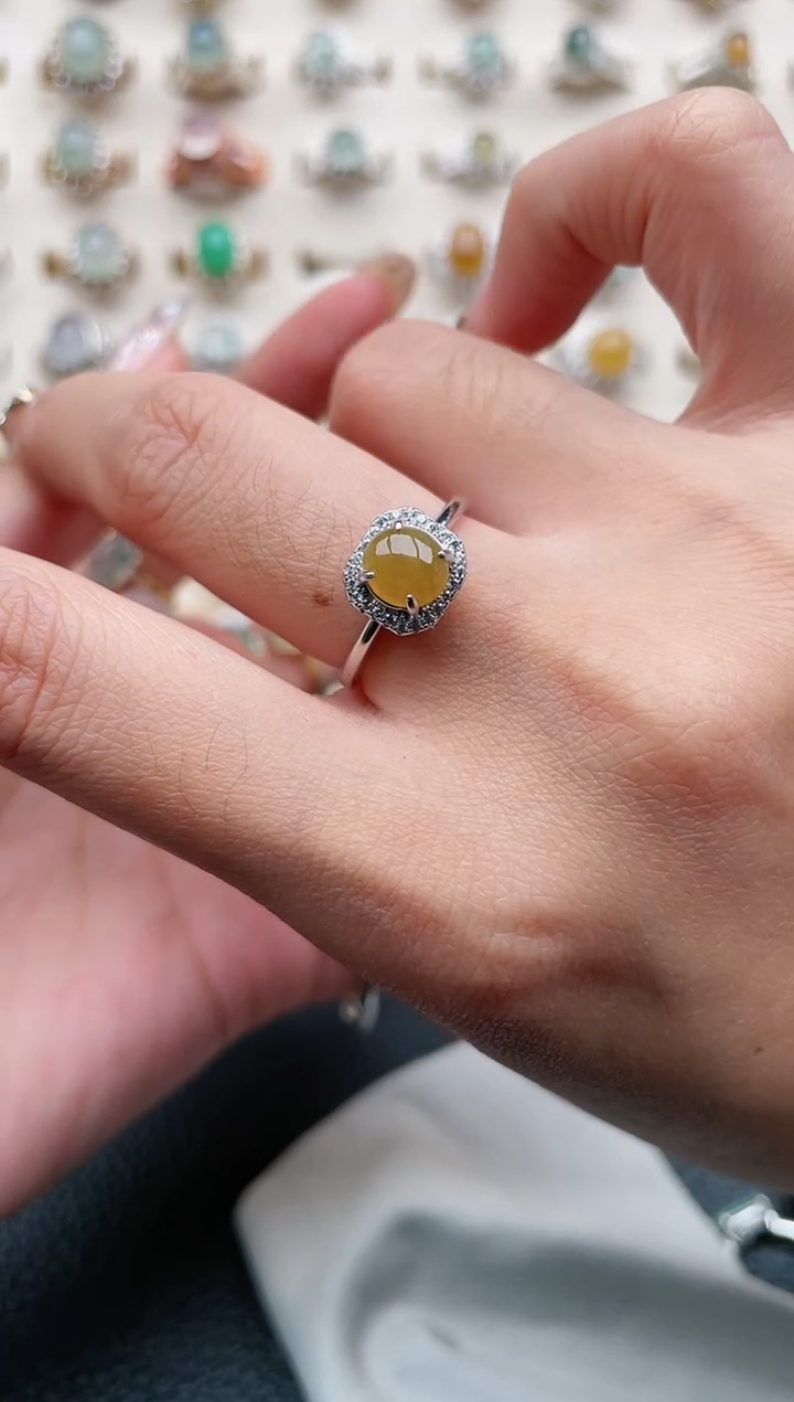 【闪购商品】翡翠戒指银S925镶嵌1111