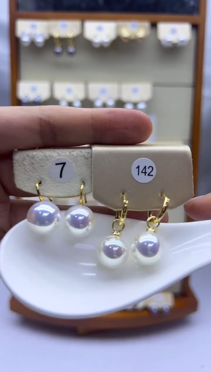 未镶嵌耳饰淡水珍珠7+142