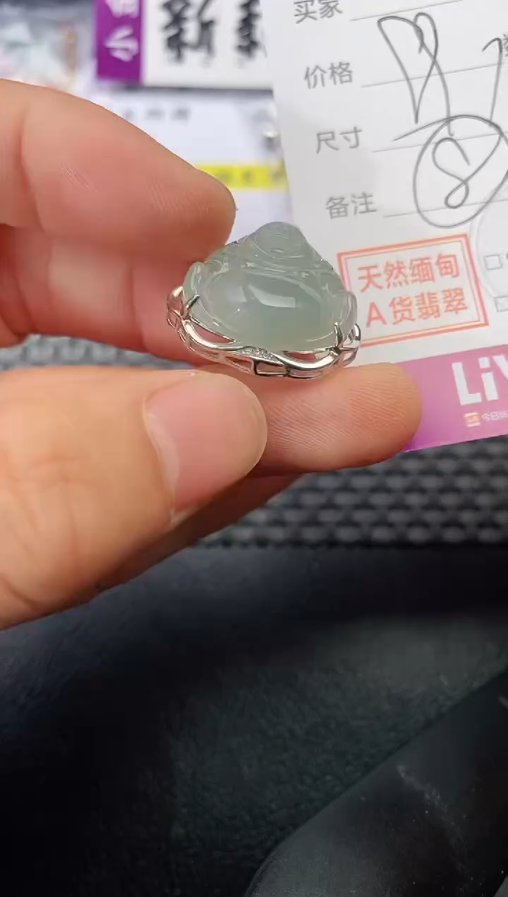 颈饰银S925镶嵌翡翠一**颜-