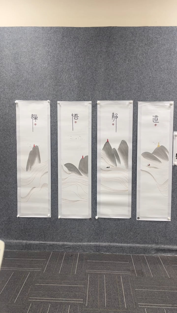 国画九沐四平尺《禅悟静造》