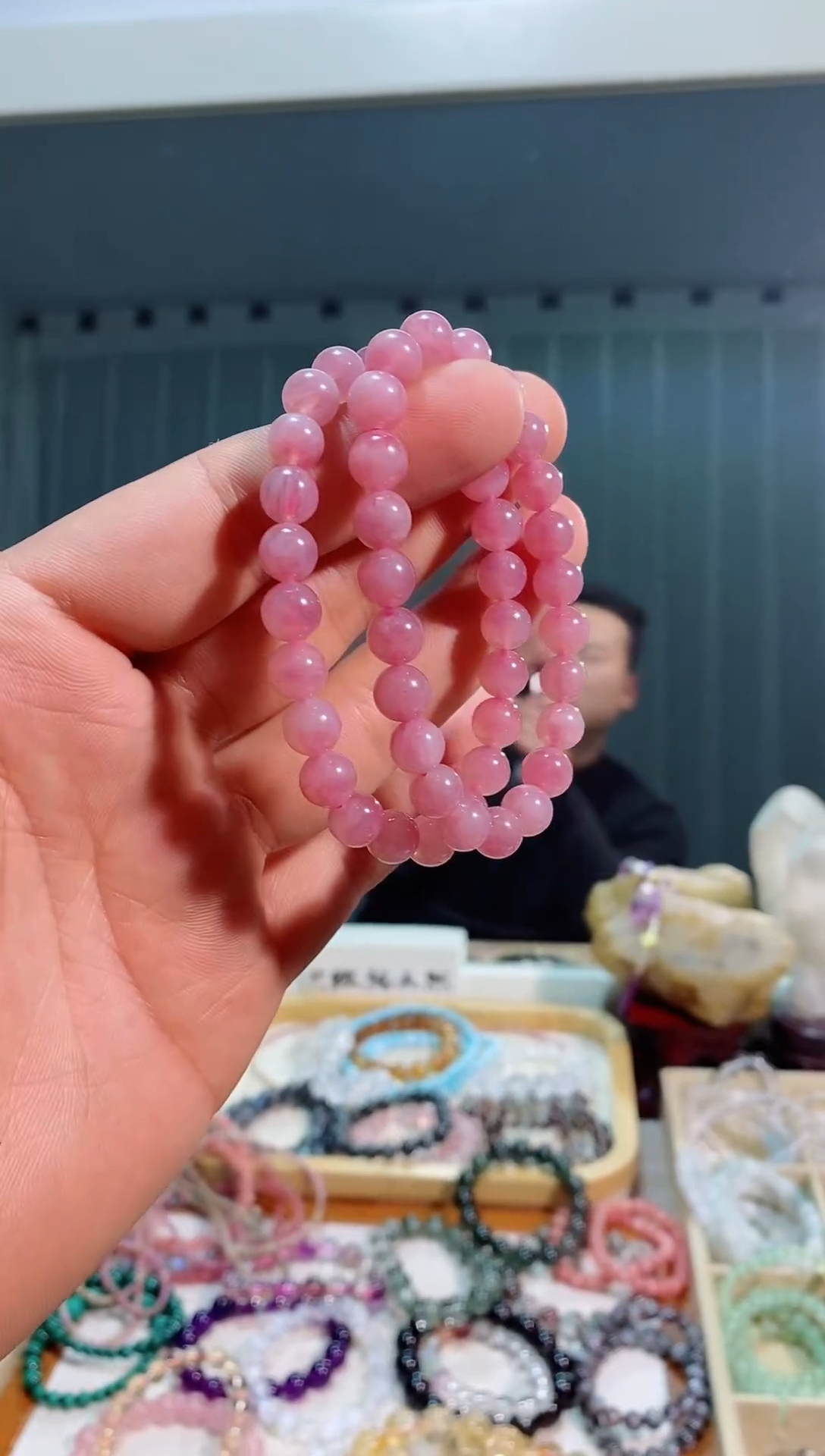 【闪购商品】水晶手链未镶嵌紫马粉8M+ (多样性发其一）