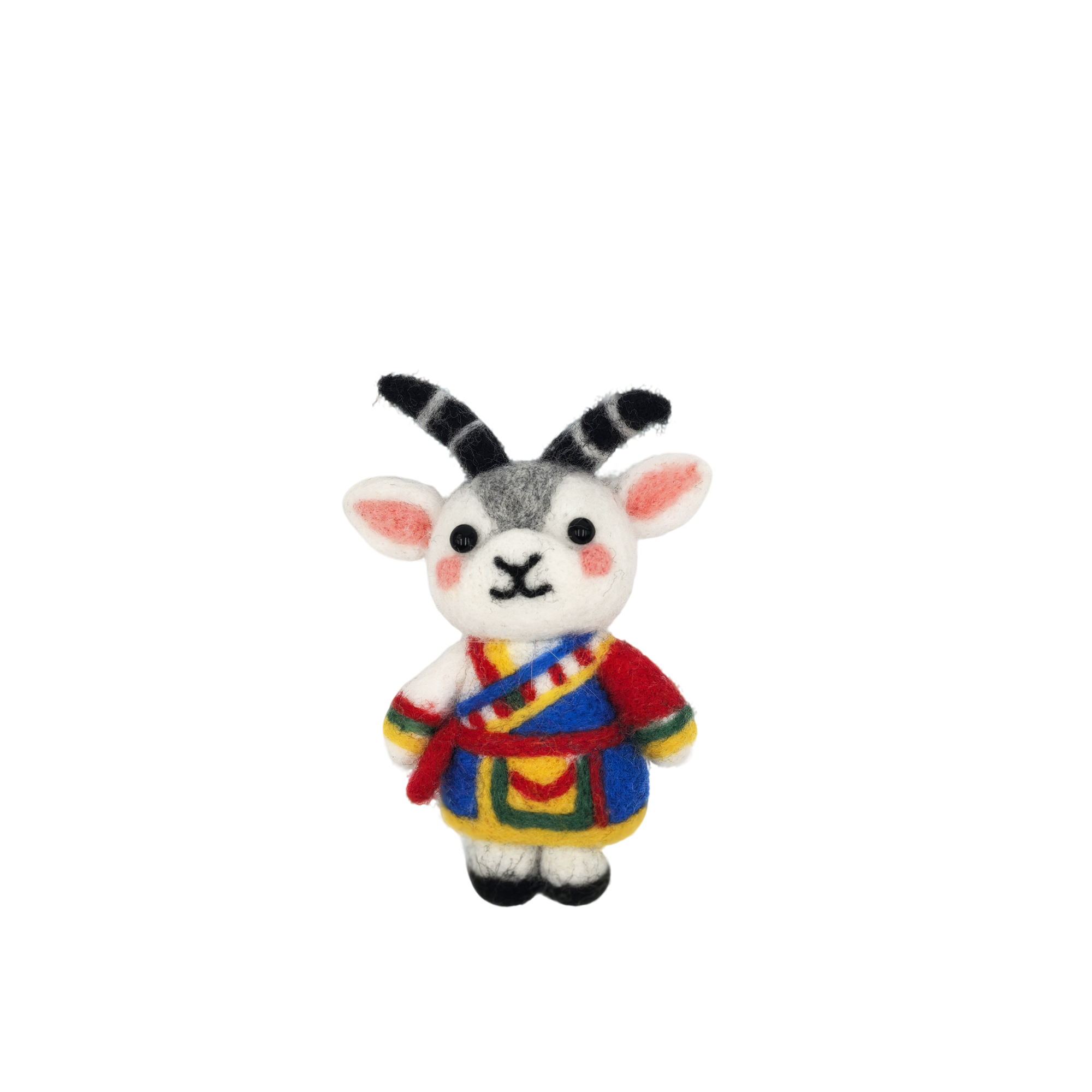 包车挂件藏羚羊旱獭野驴马治愈手戳手工羊毛玩偶小众艺术设计礼物