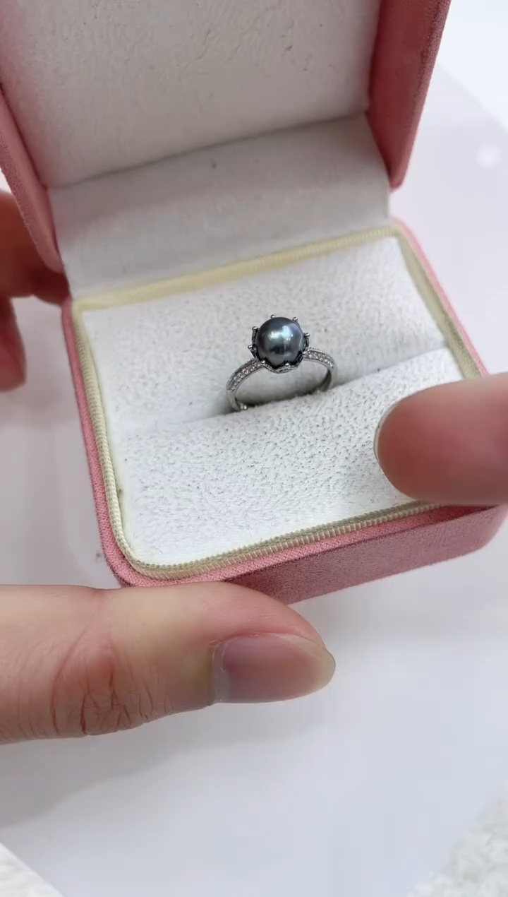 【闪购商品】海水珍珠戒指银S925镶嵌海水珍珠戒指