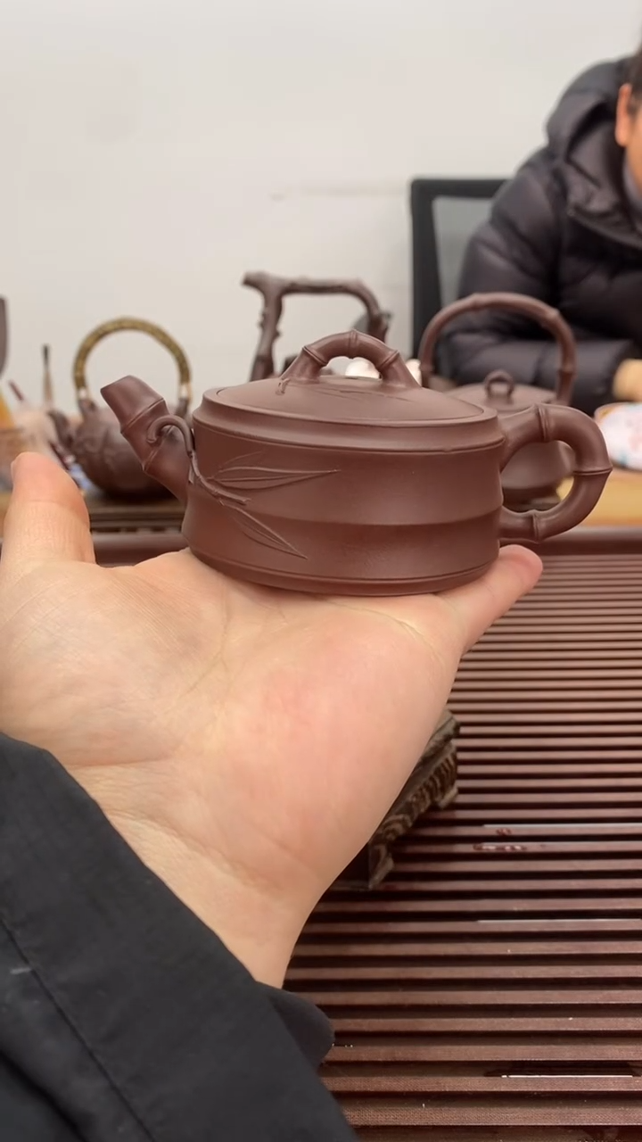 茶壶紫砂福利120毫升宽口竹段