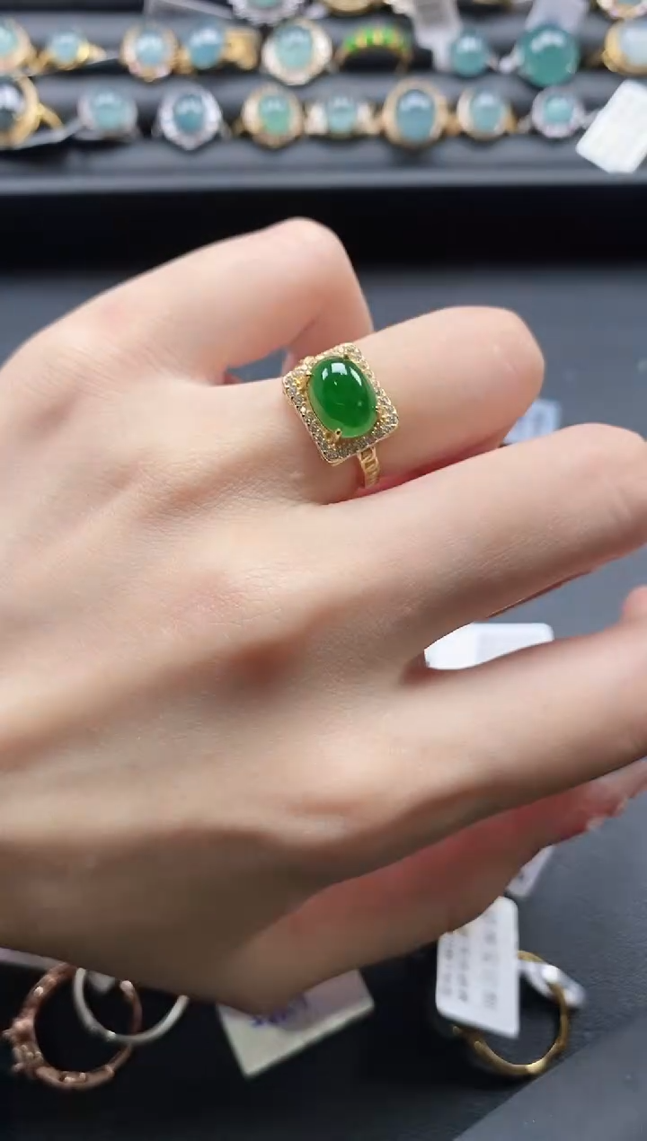 【闪购商品】翡翠戒指银S925镶嵌11111