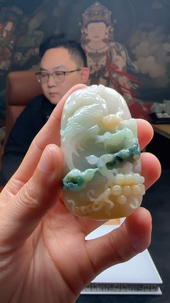 【闪购商品】定制翡翠未镶嵌L-@@QJXC116119