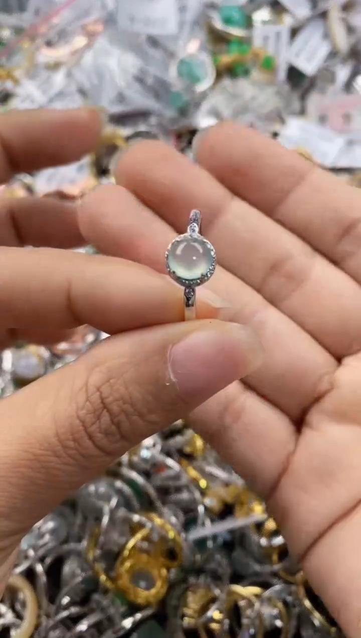 银S925镶嵌戒指翡翠111---3