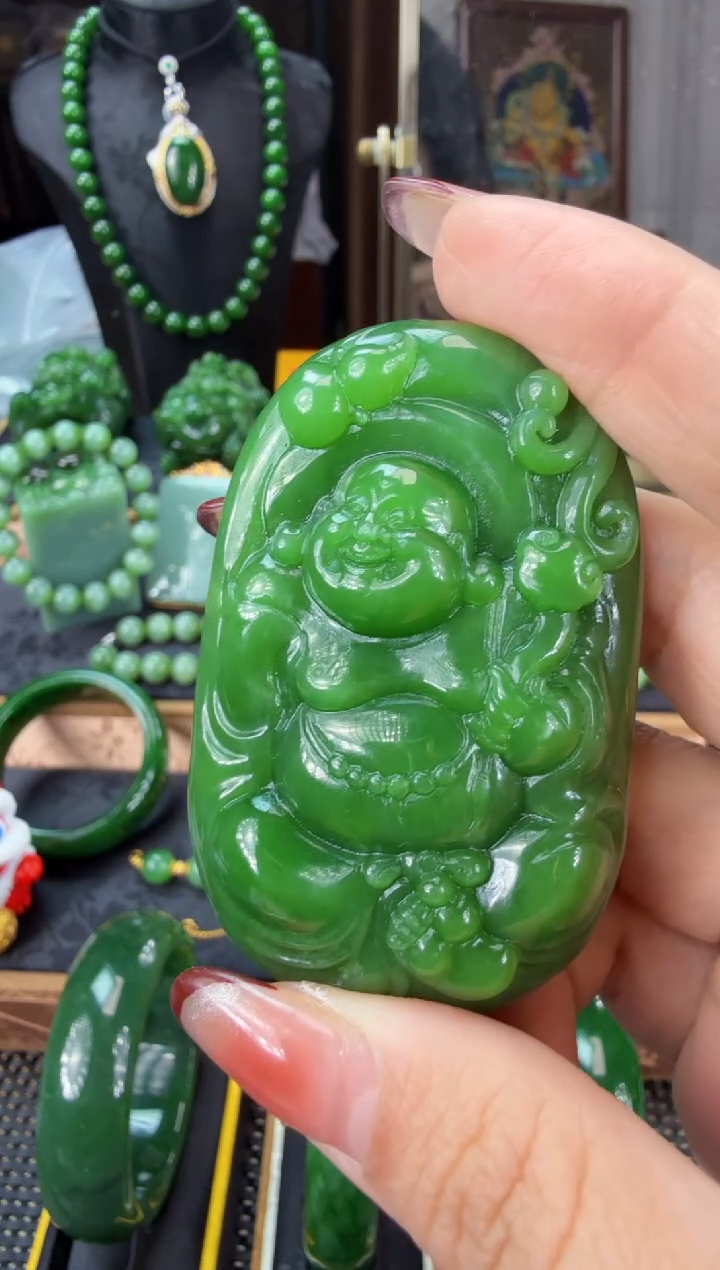 【闪购商品】和田玉（碧玉）吊坠(不含链)未镶嵌 