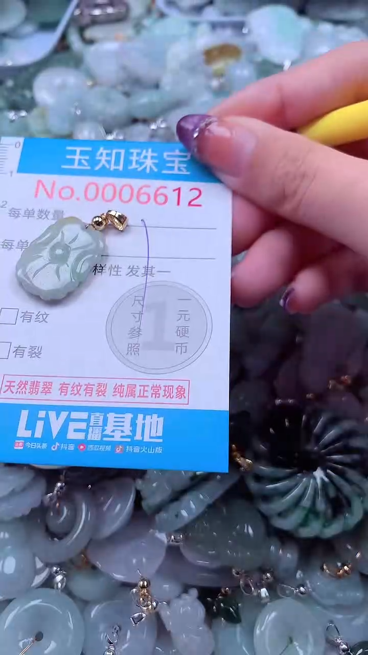 翡翠未镶嵌吊坠(不含链)6612