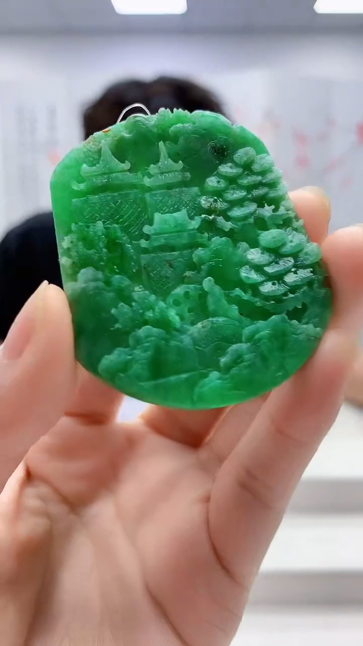 定制翡翠未镶嵌5145ms-毛货挂件37