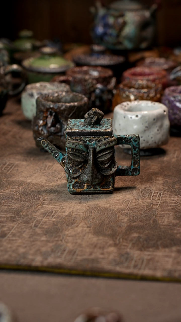 转**生景德镇柴烧志野杯