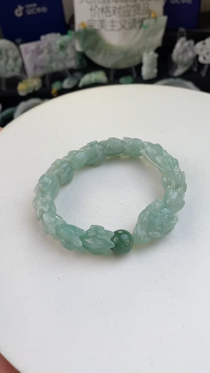 未镶嵌手链翡翠被***猫手工定制默认微瑕主播介绍为准