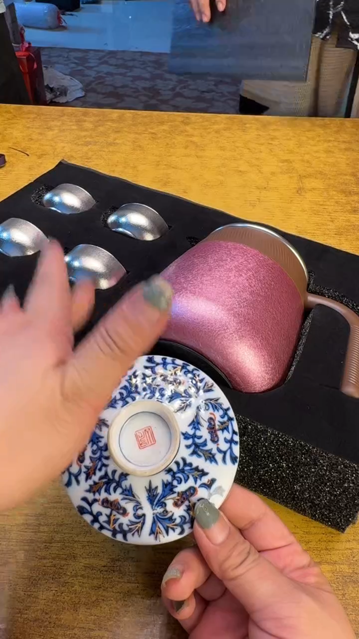 瓷器瓷器瑕疵破破92焖烧四杯粉碗