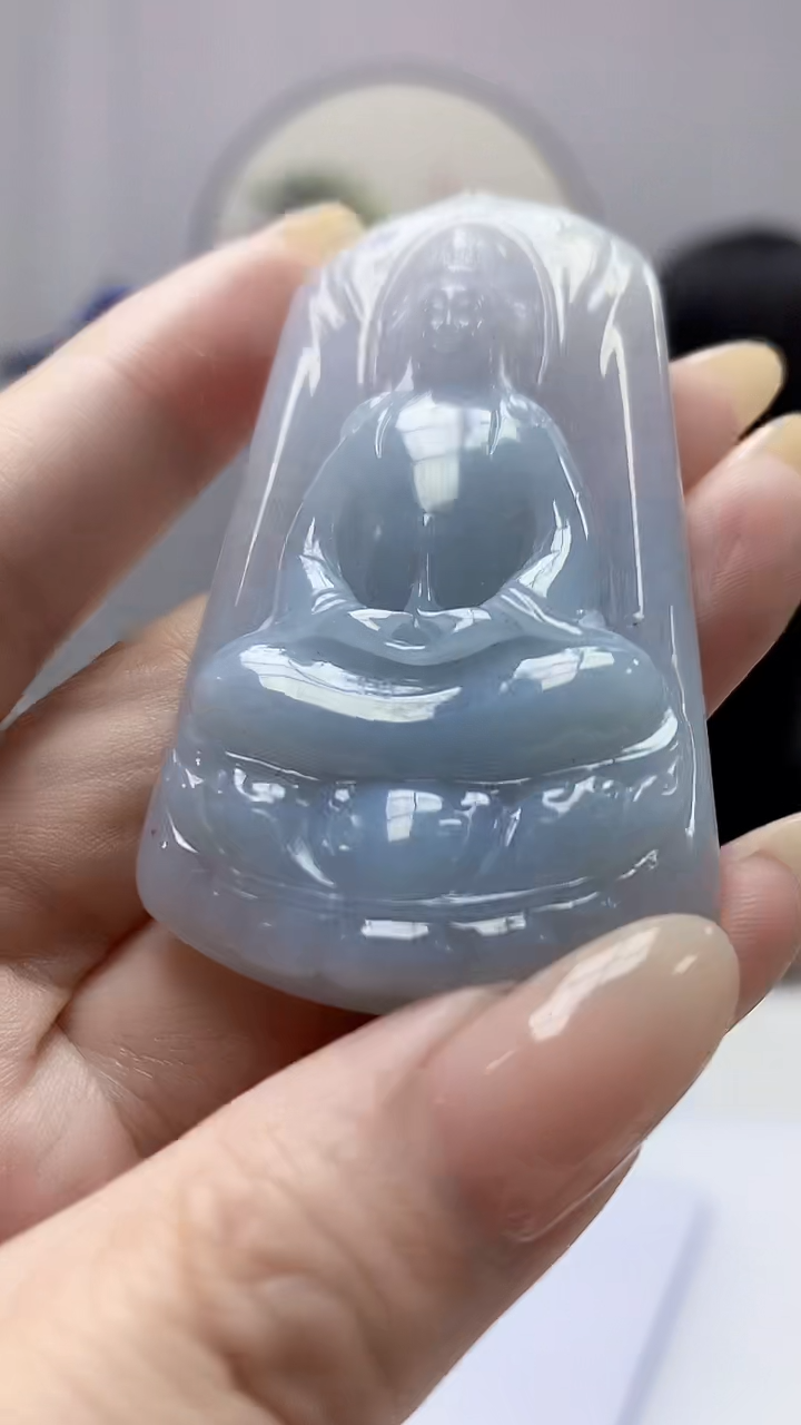 【闪购商品】定制翡翠未镶嵌4852DD-毛货挂件193