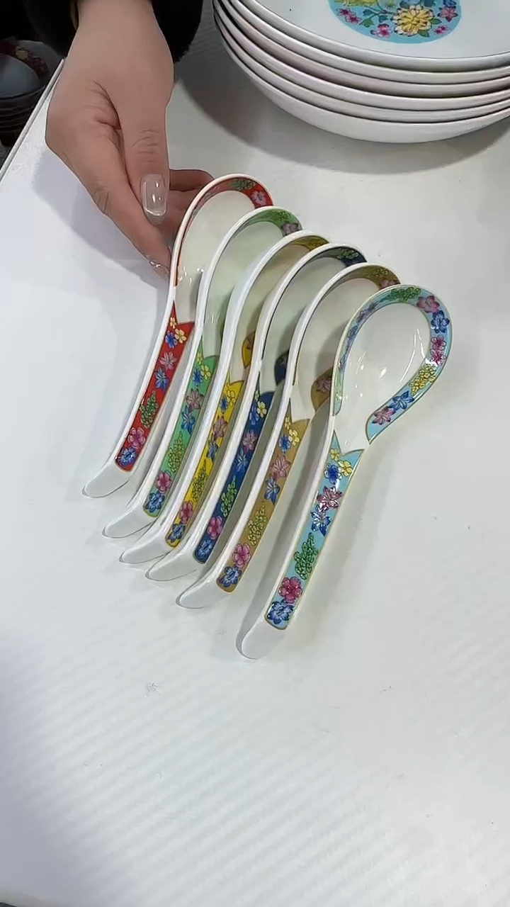 【闪购商品】瓷片小勺子6个景德镇