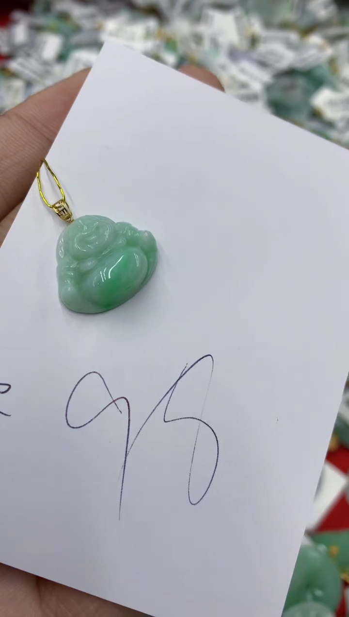 翡翠18K金镶嵌颈饰号链接111111111