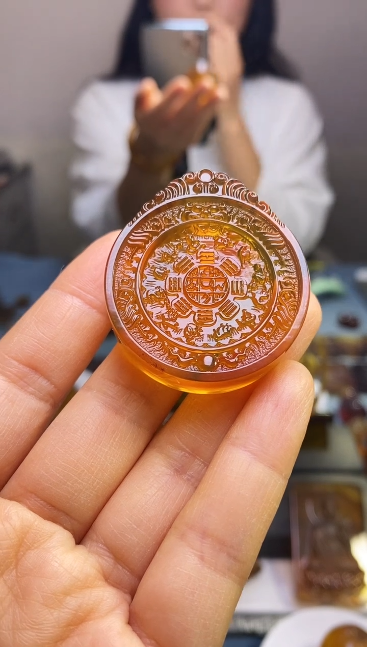 【闪购商品】琥珀颈饰未镶嵌SN8-38（九宫八卦）